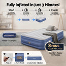 Bestway Queen Air Mattress with Built-in Pump Tritech Inflatable Bed 56cm-5