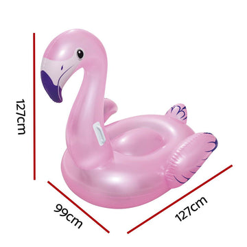 Bestway Kids Flamingo Rider Ride On Float Floating Seat Pool Lounger 1.27Mx1.27M - 0