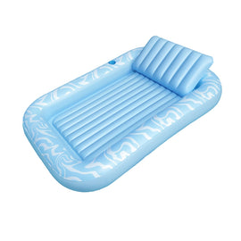 Bestway Float Floating Seat Pool Lounger Inflatable Lounge Chair Bed Pillow Cup Holder 2.03MX1.37M