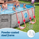 Bestway Swimming Pool 427x250x100cm Steel Frame Above Ground Pools Filter Pump Ladder 7250L-5