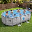 Bestway Swimming Pool 427x250x100cm Steel Frame Above Ground Pools Filter Pump Ladder 7250L-10