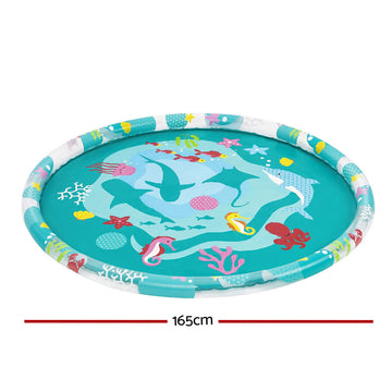Bestway Kids Inflatable Pad Round Splash Pool Sprinkler Spray Toys Marine 165cm - 0