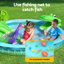 Bestway Kids Inflatable Splash Play Pool with Slide Ball Crocodile Fishing Net-6