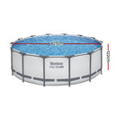 Bestway Swimming Pool 427x427x122cm Steel Frame Above Ground Pools Round Filter Pump Ladder-2