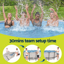 Bestway Swimming Pool 427x427x122cm Steel Frame Above Ground Pools Round Filter Pump Ladder-6