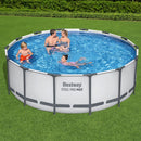Bestway Swimming Pool 427x427x122cm Steel Frame Above Ground Pools Round Filter Pump Ladder-7