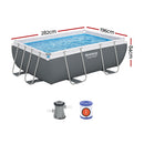 Bestway Swimming Pool 282x196x84cm Steel Frame Above Ground Pools Filter Pump 3662L-2