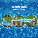 Bestway Swimming Pool 282x196x84cm Steel Frame Above Ground Pools Filter Pump 3662L-6