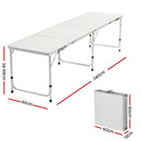 Weisshorn Folding Camping Table 240CM Portable Outdoor Picnic BBQ Aluminium Desk-2