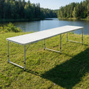 Weisshorn Folding Camping Table 240CM Portable Outdoor Picnic BBQ Aluminium Desk-11