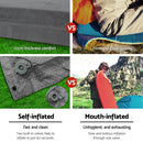 Weisshorn Self Inflating Mattress 10CM Camping Sleeping Mat Air Double Grey-6