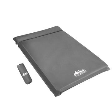 Weisshorn Self Inflating Mattress 10CM Camping Sleeping Mat Air Double Grey - 0