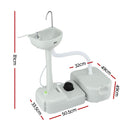 Weisshorn Camping Basin Portable Hand Wash Sink Stand 43L Capacity-2