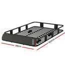 Giantz Universal Car Roof Rack Basket Luggage Vehicle Cargo Carrier 160cm Black-2