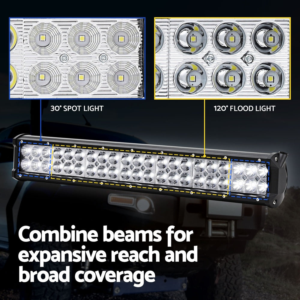 Giantz LED Driving Light 20 Inch Flood Spot Light Bar Driving Lamp Offroad Truck