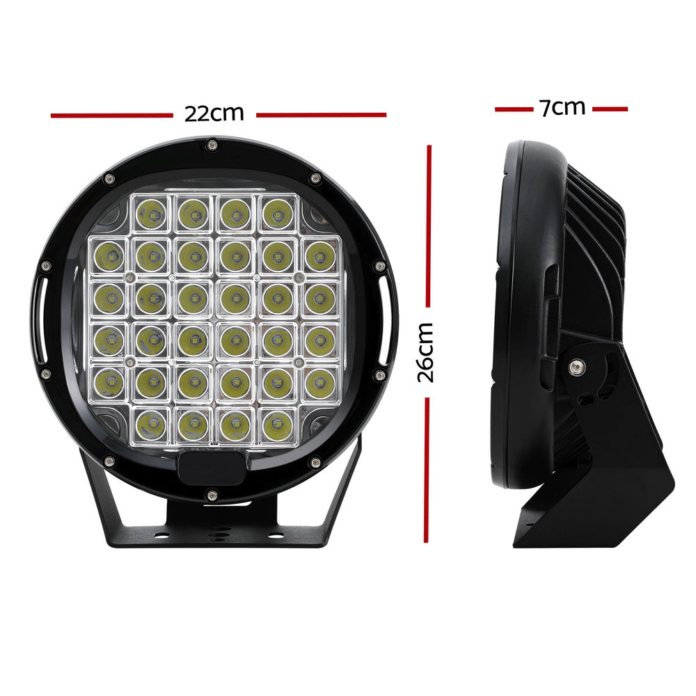 Giantz Pair LED Driving Lights 9 Inch Flood Spot Lights Car Truck SUV 12V 24V - 0