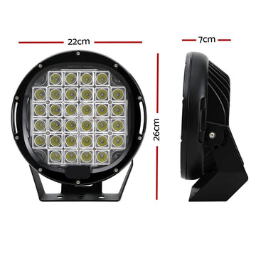 Giantz Pair LED Driving Lights 9 Inch Flood Spot Lights Car Truck SUV 12V 24V - 0