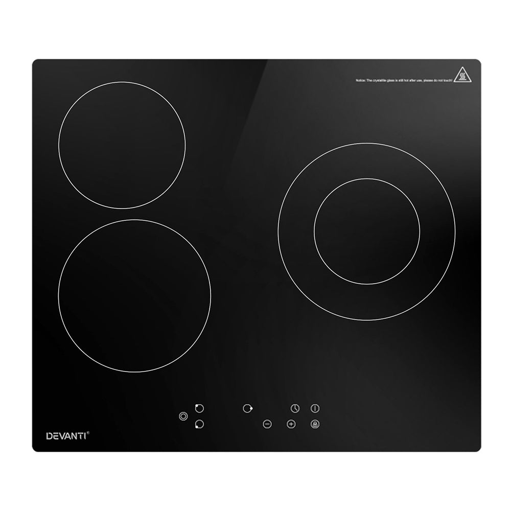Devanti Electric Ceramic Cooktop 60cm Kitchen Cooker 4 Burner Hob Touc ...
