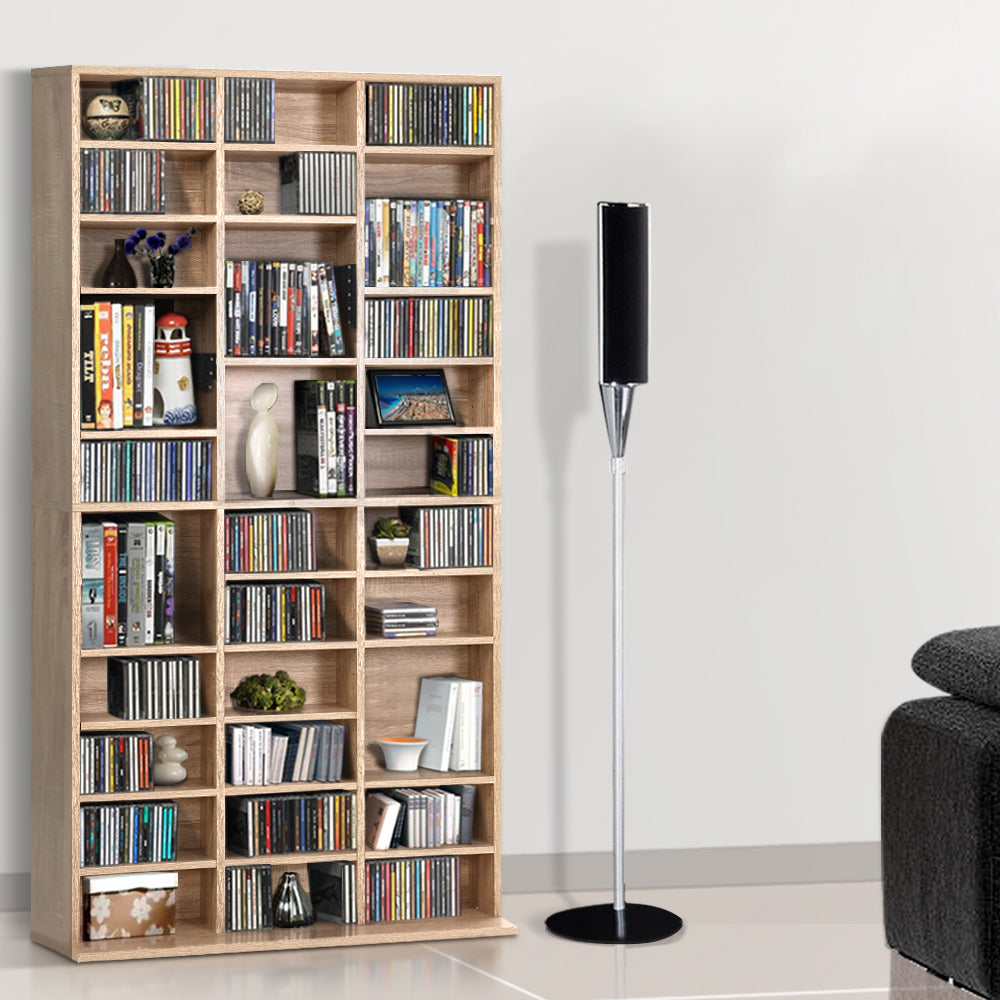 Artiss Bookshelf CD Storage Rack - BERT Oak