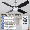 Devanti 52'' Ceiling Fan DC Motor w/Light w/Remote Black-3