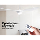 Devanti 52'' Ceiling Fan DC Motor w/Light w/Remote - White-5