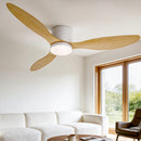 Devanti 52'' Ceiling Fan DC Motor w/Light w/Remote - Light Wood-1