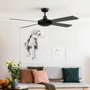 Devanti 52'' Ceiling Fan DC Motor 4 Blades w/Remote - Black-1