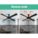 Devanti 52'' Ceiling Fan DC Motor 4 Blades w/Remote - Black-7