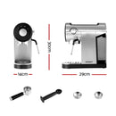 Devanti 20 Bar Coffee Machine Espresso Cafe Maker-2