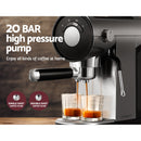 Devanti 20 Bar Coffee Machine Espresso Cafe Maker-5