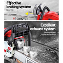 Giantz Chainsaw Petrol 58CC 20" Bar Commercial E-Start Pruning Chain Saw White-7