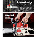 Giantz Chainsaw Petrol 45CC 18" Bar Commercial E-Start Pruning Chain Saw-6