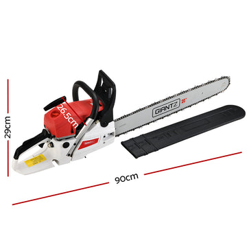 Giantz Chainsaw Petrol 62CC 20" Bar Commercial E-Start Pruning Chain Saw Spark Plug - 0