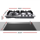 Devanti Gas Cooktop 60cm 4 Burner Silvir-2