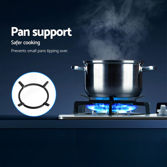 Devanti Gas Cooktop 60cm 4 Burner Silvir