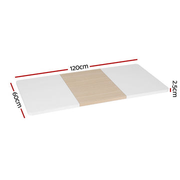 Artiss Standing Desk Top Whtie Pine 120CM - 0