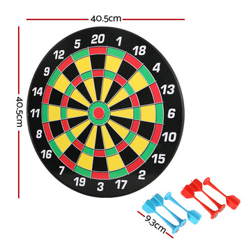 16" Magnetic Dartboard Dart Board 6 Darts Kid Adult Family Party Game Gift Toy - 0