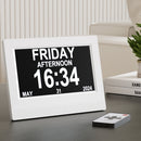 Artiss 7" Digital Day Clock Calendar Alarm White-7