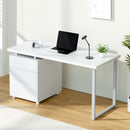 Artiss Computer Desk Drawer White 140CM-8