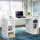 Artiss Computer Desk Bookshelf White 150CM-8