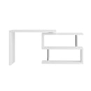 Artiss Computer Desk L-Shape Bookshelf White-3