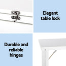 Artiss Computer Desk Bookshelf Wall Mount White-6