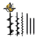 Giantz Post Hole Digger Petrol Motor Drill Extension Auger Bits Kits-3