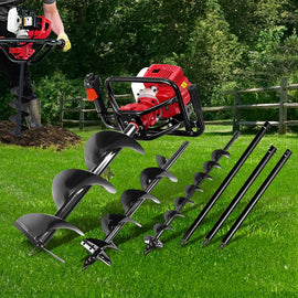 Giantz Post Hole Diggers Petrol Digger Extension Auger Bits