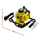 Giantz Post Hole Digger Motor Only Petrol Engine Yellow-2