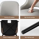 Artiss 1x Dining Chair Hollow PU Leather Kitchen Lounge Cafe Accent Chairs Grey-6