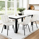 Artiss 4x Dining Chairs Velvet Tufted Kitchen Lounge Cafe Accent Chair Beige-7