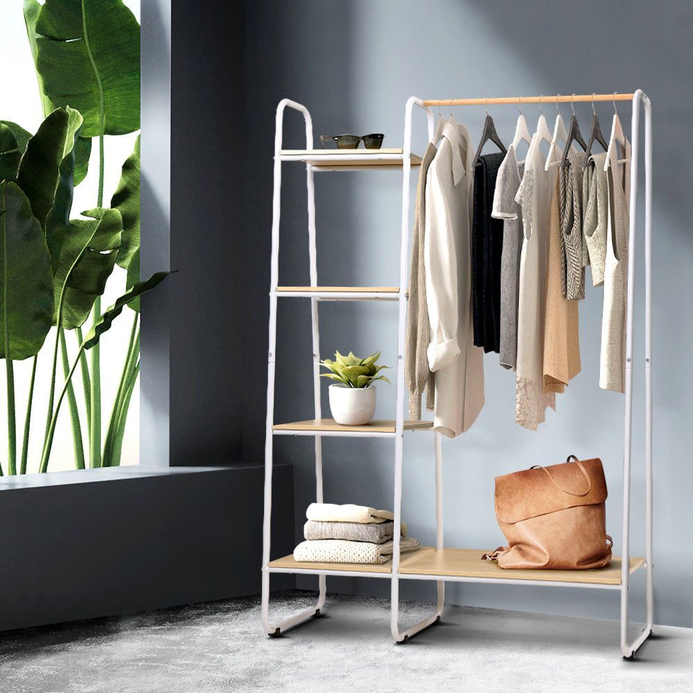 Artiss Wardrobe Clothes Rack Airer Coat Stand 150cm