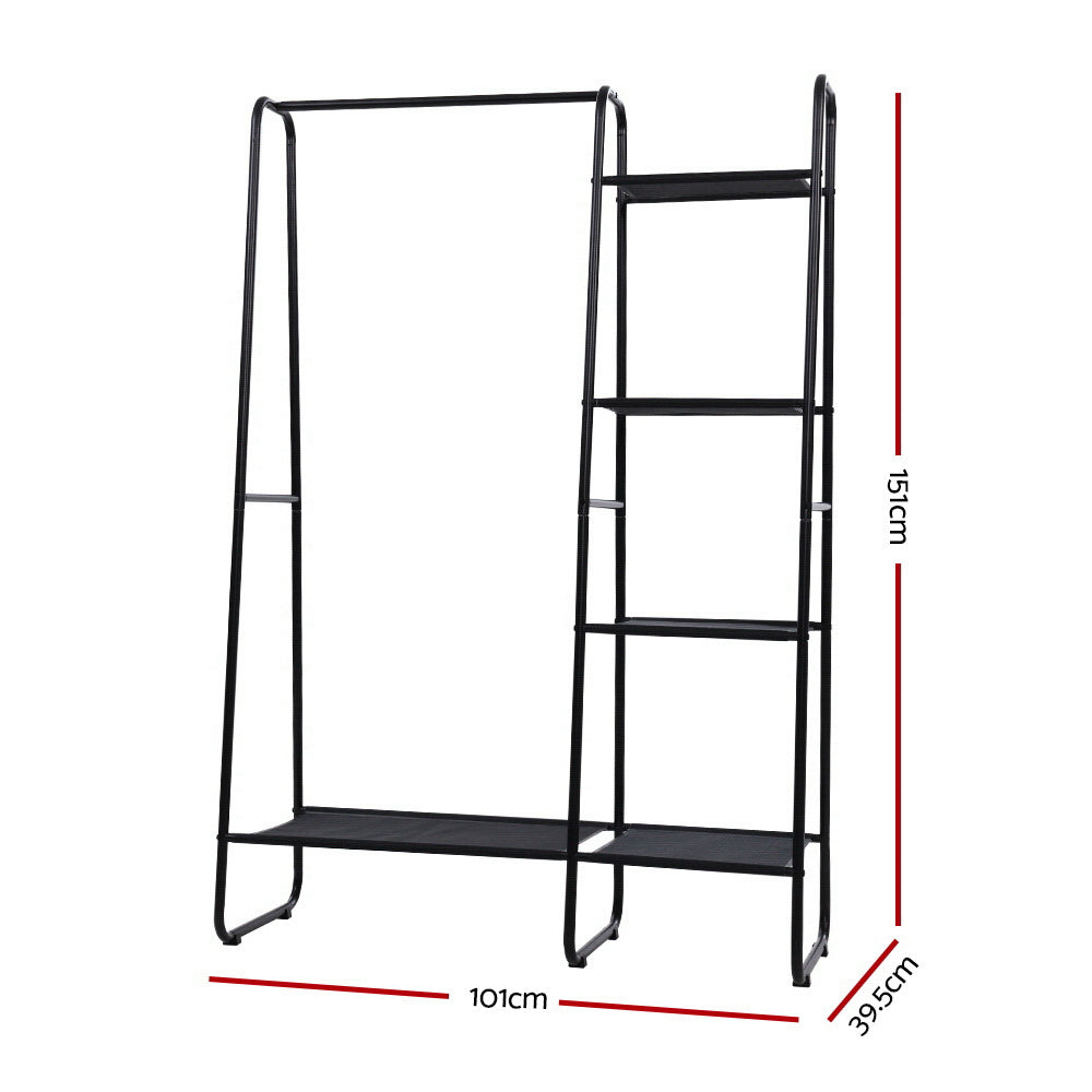 Artiss Wardrobe Clothes Rack Airer Coat Stand Closet 150cm