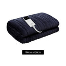 Giselle Bedding Heated Electric Throw Rug Fleece Sunggle Blanket Washable Charcoal-2